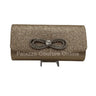 Infinity Glitter Rhinestone Bow Clutch (Rose Gold) for women - bag by Palazzo Couture
