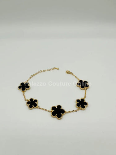 Inspiring Flowers That Last Forever Bracelet (Black) - Palazzo Couture Online