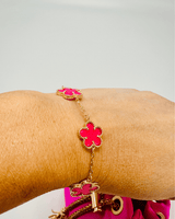 Inspiring Flowers That Last Forever Bracelet (Fuchsia) - Palazzo Couture Online