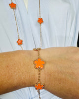 Inspiring Flowers That Last Forever Bracelet (Orange) - Palazzo Couture Online