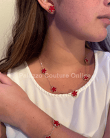 Inspiring Flowers That Last Forever Bracelet (Red) - Palazzo Couture Online