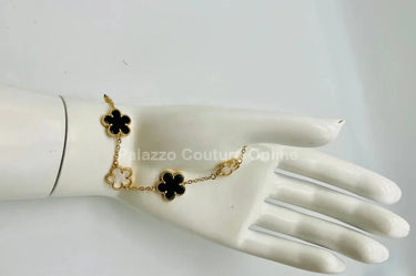 Inspiring Flowers That Last Forever Bracelet (white & Black) - women's statement jewelry