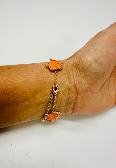 Inspiring Flowers That Last Forever Bracelet (Orange) - women's statement jewelry