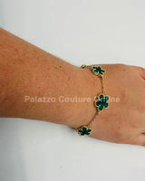 Inspiring Flowers That Last Forever Bracelet (Green) - women's statement jewelry