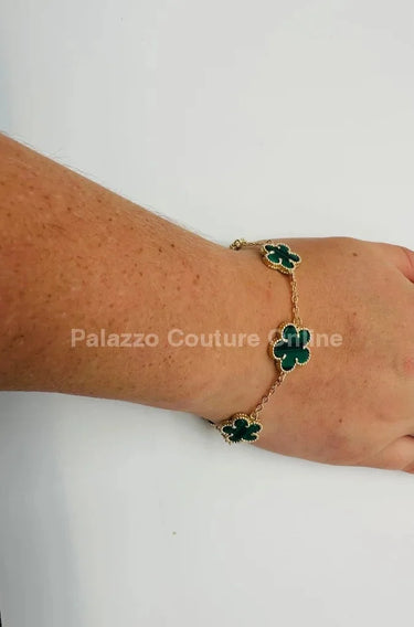 Inspiring Flowers That Last Forever Bracelet (Green) - women's statement jewelry