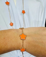 Inspiring Flowers That Last Forever Bracelet (Orange) - stylish accessory for every outfit
