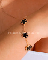 Inspiring Flowers That Last Forever Bracelet (Black) for women - fashion jewelry by Palazzo Couture