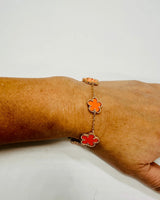Inspiring Flowers That Last Forever Bracelet (Orange) for women - fashion jewelry by Palazzo Couture
