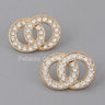 Interlock Jeweled Stud Earrings for women - fashion jewelry by Palazzo Couture