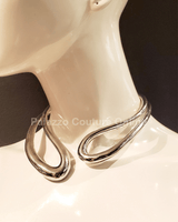 Interwise Metal Necklace (Silver) - Palazzo Couture Online