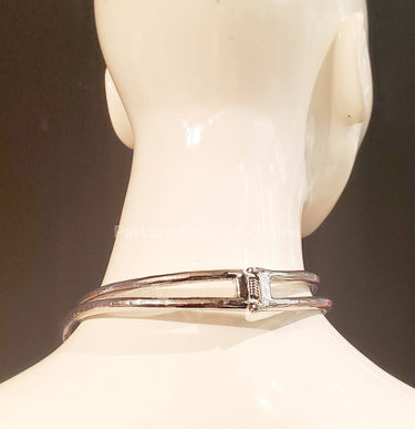 Interwise Metal Necklace (Silver) - Palazzo Couture Online