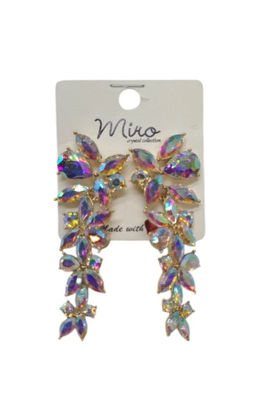 Iridescent Cascade Drop Evening Earrings - stylish accessory for every outfit