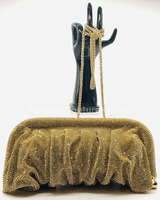 Irina Flow Mesh Bolero Style Clutch (Gold) - Palazzo Couture Online