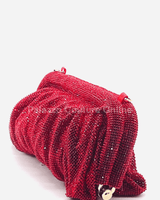 Irina Flow Mesh Bolero Style Clutch (Red) - Palazzo Couture Online