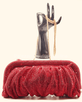 Irina Flow Mesh Bolero Style Clutch (Red) - Palazzo Couture Online