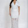 Isla Belle Crochet Maxi Skirt Set - White - Palazzo Couture Online