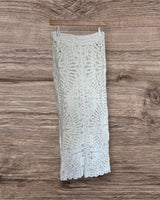 Isla Belle Crochet Maxi Skirt Set - White - Palazzo Couture Online
