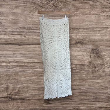 Isla Belle Crochet Maxi Skirt Set - White - Palazzo Couture Online
