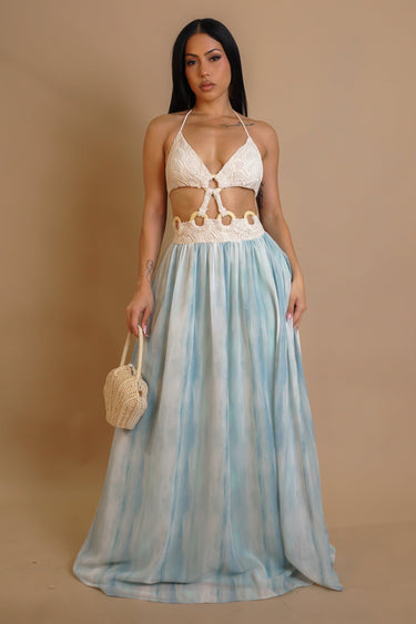 Island Bloom Crochet Maxi Dress – Bluenatural - Palazzo Couture Online
