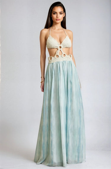Island Bloom Crochet Maxi Dress – Bluenatural - Palazzo Couture Online