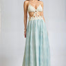 Women's Bluenatural maxi dress crochet style back view