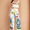 Island Escape Wave Trim Pant Set - Palazzo Couture Online