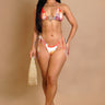 Island Flame 3 - Piece Bikini & Skirt Set - Orange Multi Print - Palazzo Couture Online