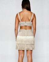 Island Muse Fringe Set - Natural - Palazzo Couture Online