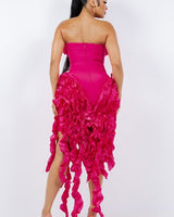 It Girl Midi Dress (Pink) - Palazzo Couture Online