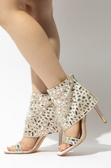 J Lo Crystal Noir Stilettos (Nude) - Palazzo Couture Online