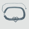 Jazmin Heart Rhinestone Chain Belt (Silver) for women - fashion belt by Palazzo Couture