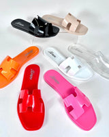 Jelli Vibrant Luxe Slides Easy Wear Orange - Palazzo Couture Online