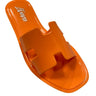 Jelli 105 Vibrant Luxe Slides Easy Wear Orange - front view