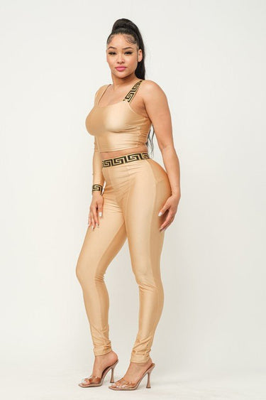Jeressa Legging Set (Mocha) - Palazzo Couture Online
