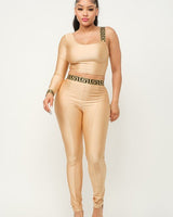 Jeressa Legging Set (Mocha) - Palazzo Couture Online