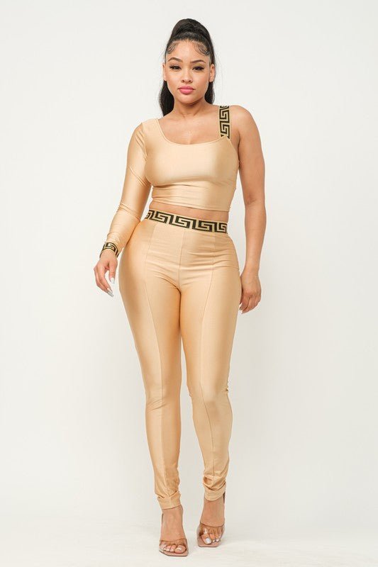 Jeressa Legging Set (Mocha) - Palazzo Couture Online