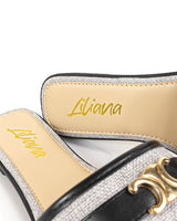 Joey black elegance sandals – minimalist double-strap slip-ons