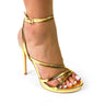 Jordie Strappy Heels Gold - Palazzo Couture Online