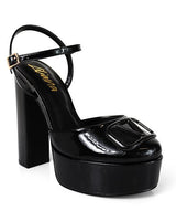 Josy Vera Luxe Platforms - Black - Palazzo Couture Online