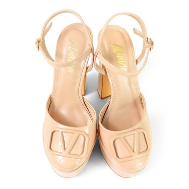 Josy Vera Luxe Platforms - Nude - Palazzo Couture Online