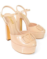 Josy Vera Luxe Platforms - Nude - Palazzo Couture Online