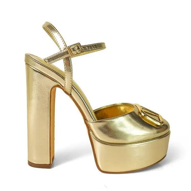 Josy Vera Luxe Platforms-Gold- - trendy women's heels for every occasion