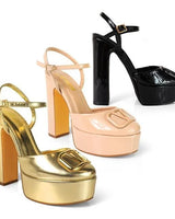 Josy Vera Luxe Platforms-Gold- - chic shoes by Palazzo Couture