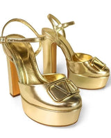 Josy Vera Luxe Platforms-Gold- - women's statement party shoes