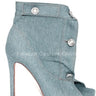 Julene Short Boots with High Heel Statement Design for women - boots by Palazzo Couture
