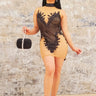 kahlua Coctel Mini Dress (Black) front view showing mini dress silhouette