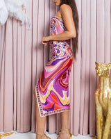 Kalinda Bustier Top & Skirt set (Red) close up of matching top design and fabric