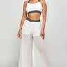 Kalira Palazzo Pants Set white front view showing complete two piece pant set
