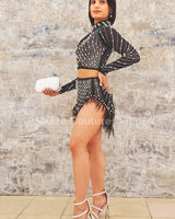 Women's  skirt set mesh style back view