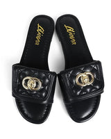 Kendry Charm Slip - On Sandals Black - Palazzo Couture Online